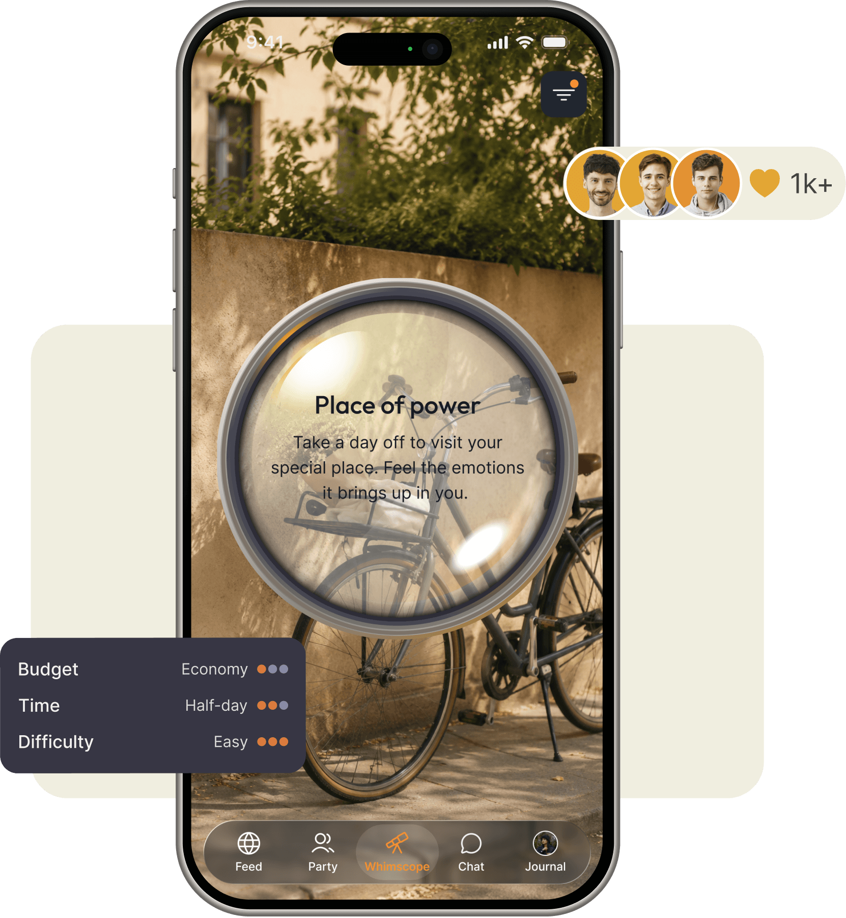 Whimscope explore screen