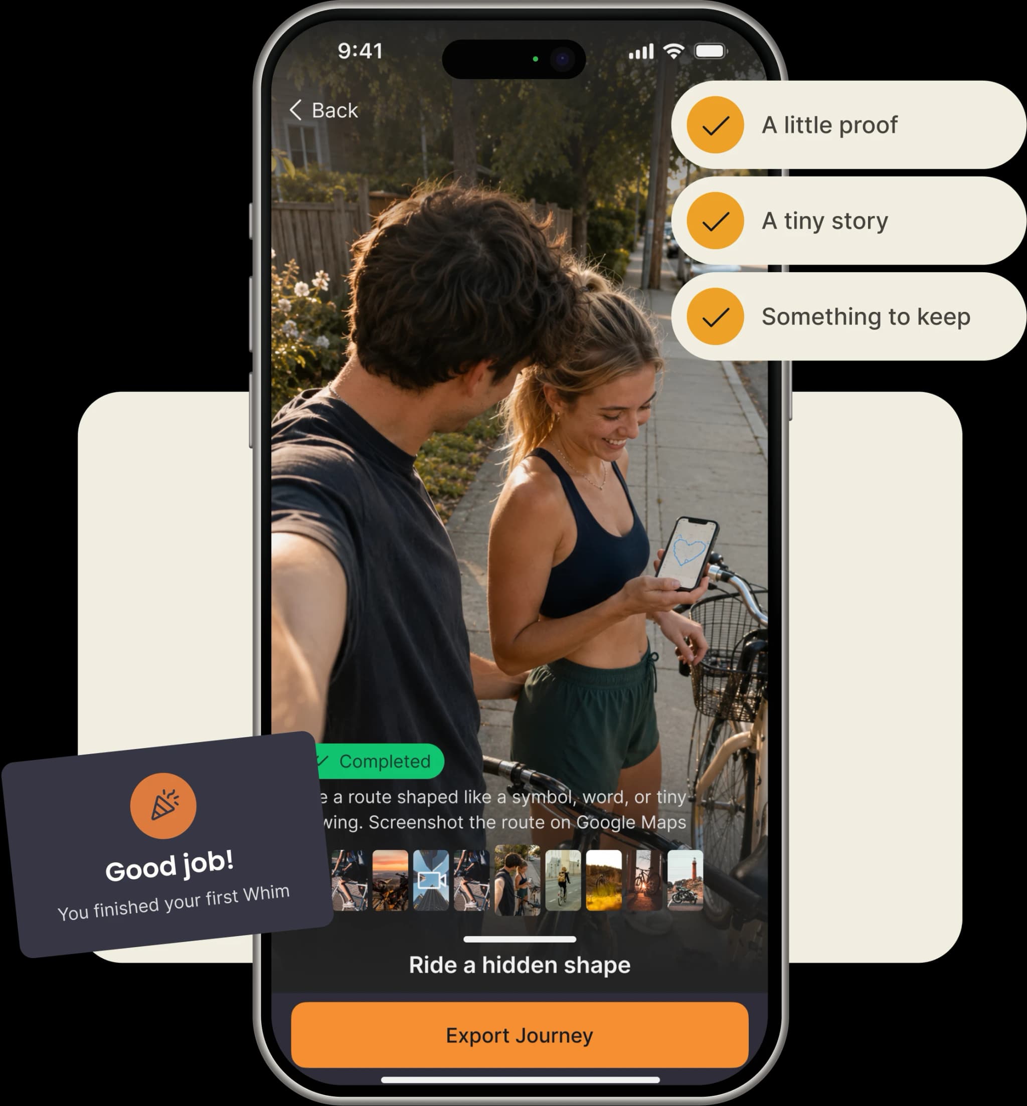 Whimscope journey screen